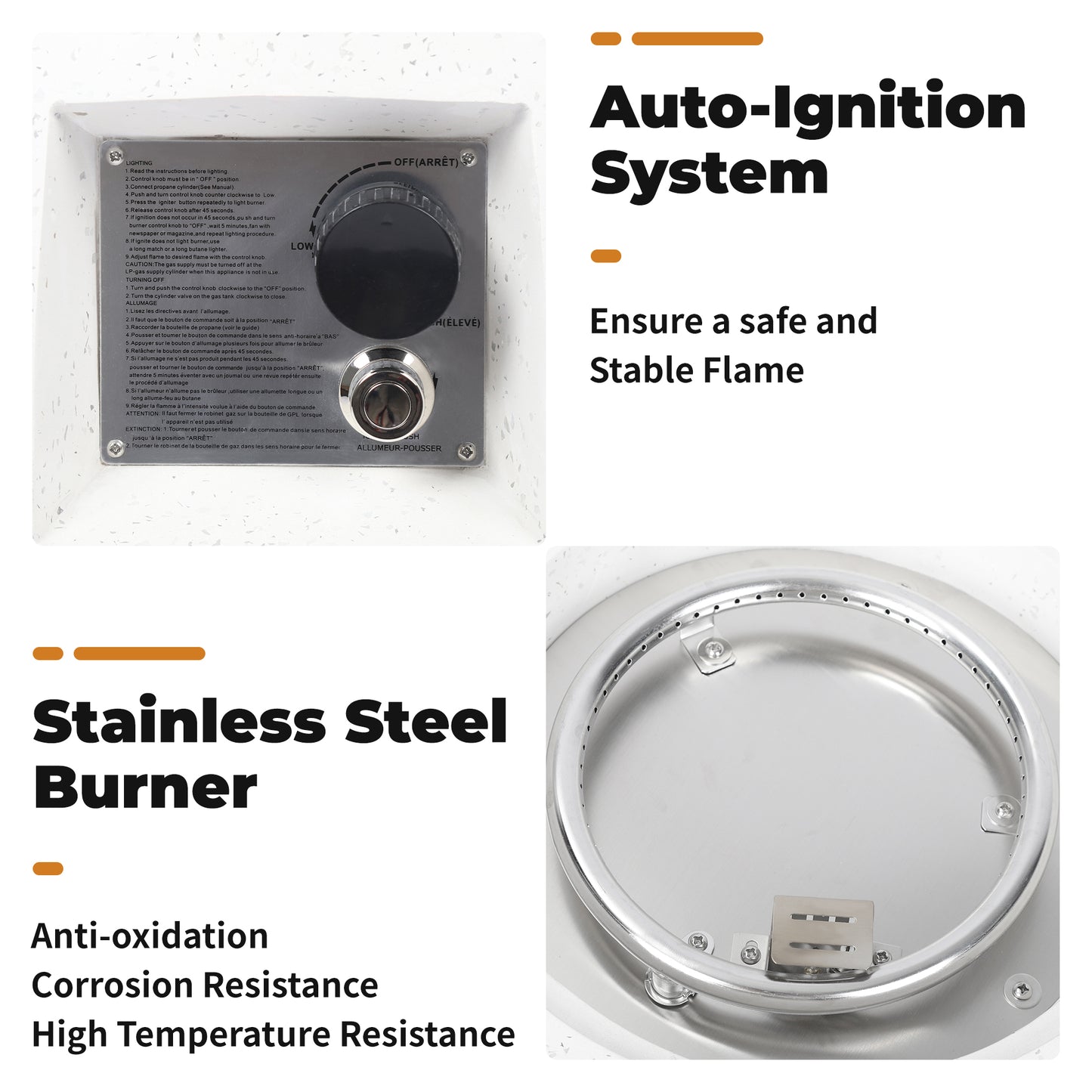 20.07'' H x 21.25'' W Concrete Propane Outdoor Fire Pit Table with Lid