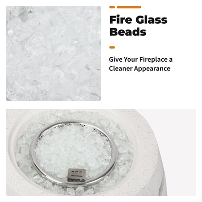 20.07'' H x 21.25'' W Concrete Propane Outdoor Fire Pit Table with Lid