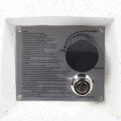 20.07'' H x 21.25'' W Concrete Propane Outdoor Fire Pit Table with Lid