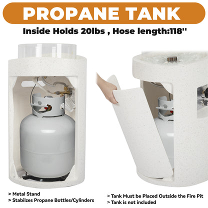 28-inch cylindrical fire pit