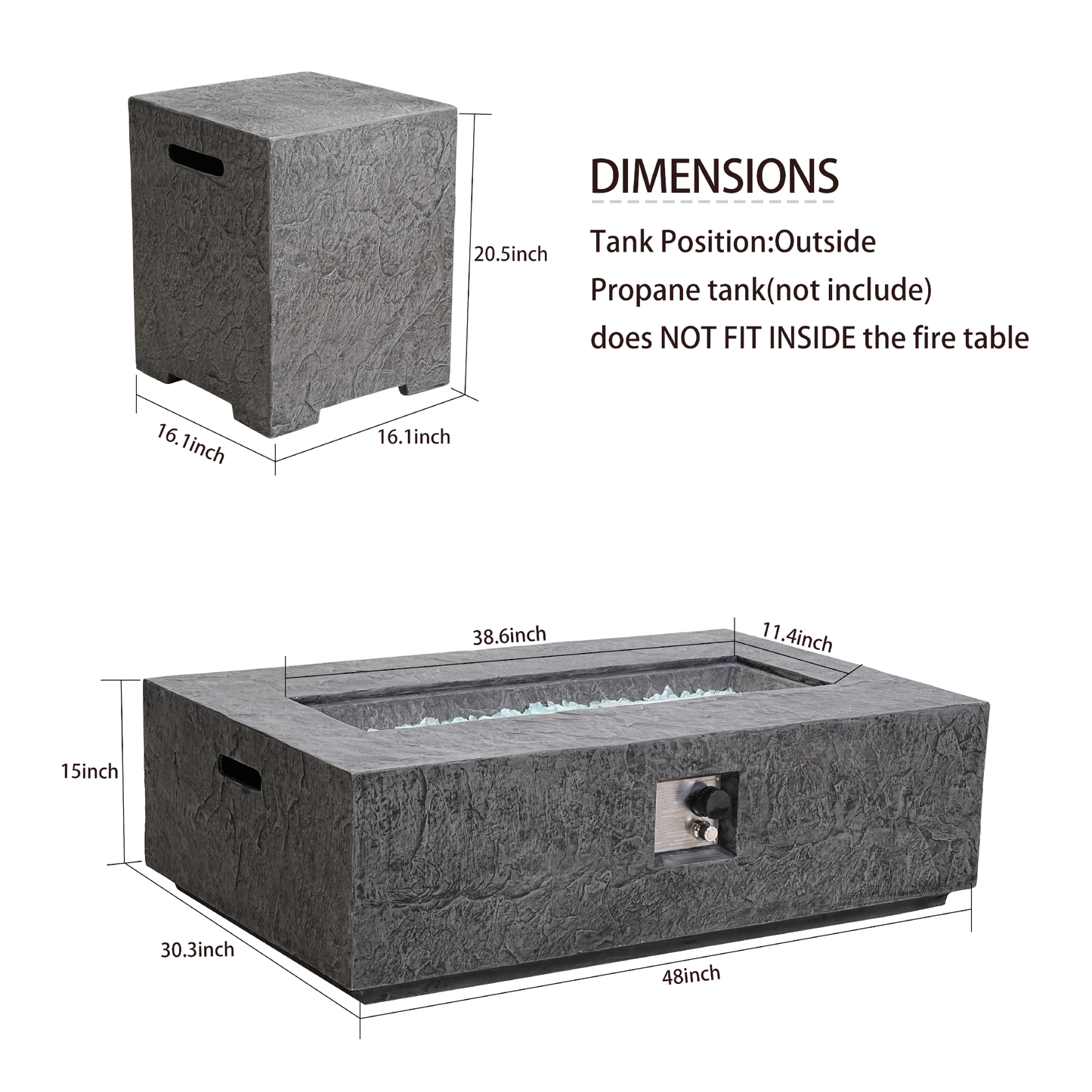 Black Rectangular Slate Fireplace