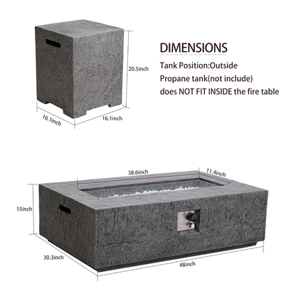 Black Rectangular Slate Fireplace