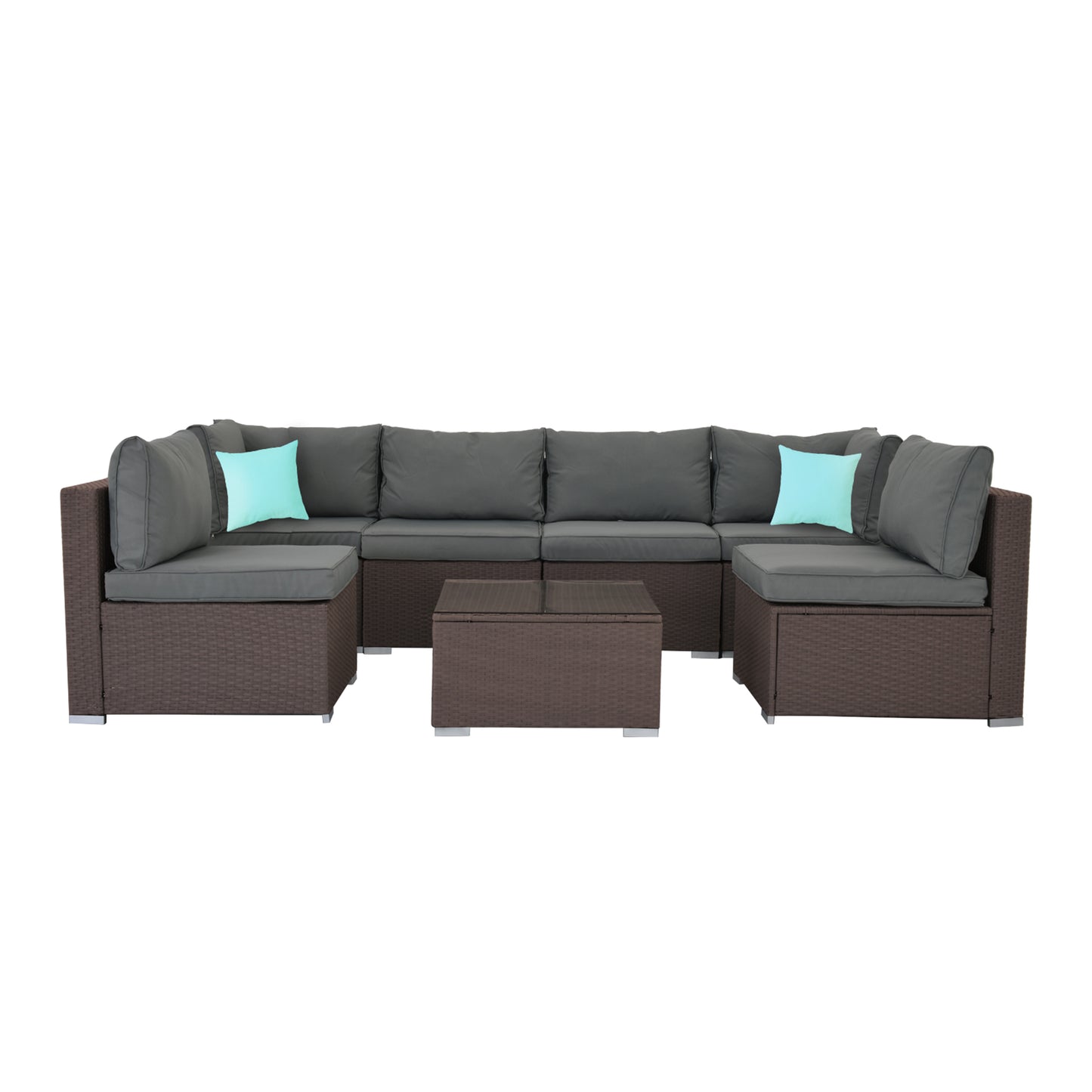 110.2'' Steel Outdoor Patio Sectional