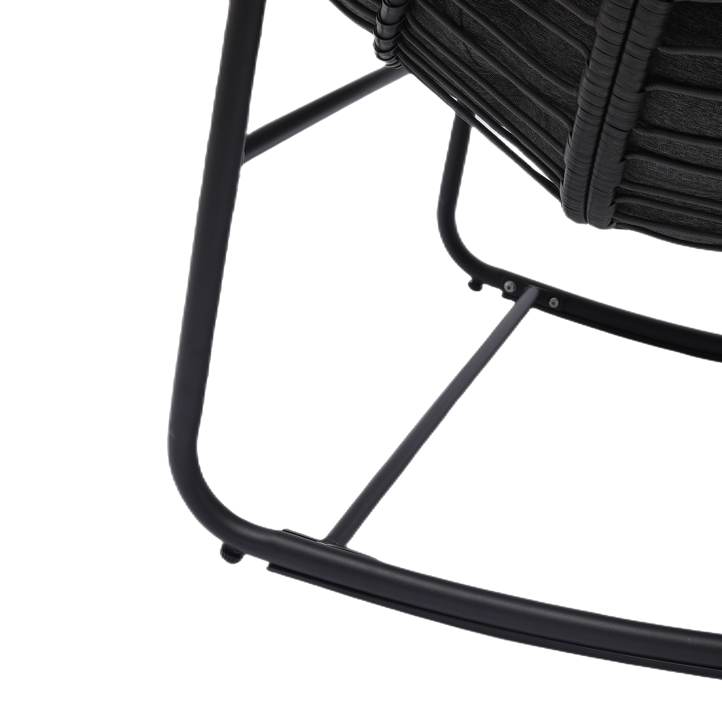 Keylli Indoor/Outdoor Metal Chair Rattan Rope Club Chairs With Upholstery