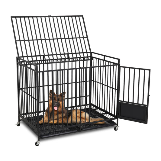 44 inches long black iron dog crate