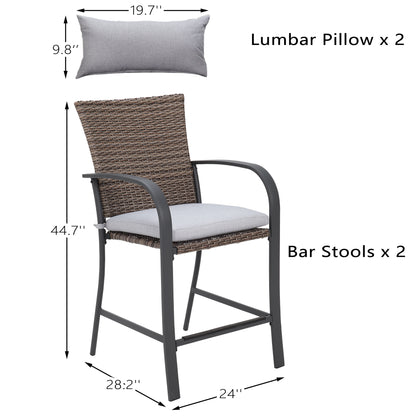 Wylda 24'' Counter Stool with Metal Frame