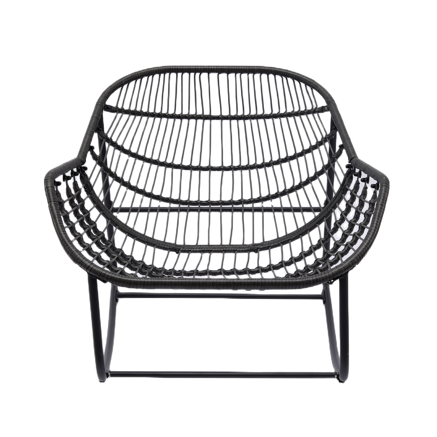 Keylli Indoor/Outdoor Metal Chair Rattan Rope Club Chairs With Upholstery