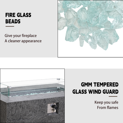 Black Rectangular Slate Fireplace