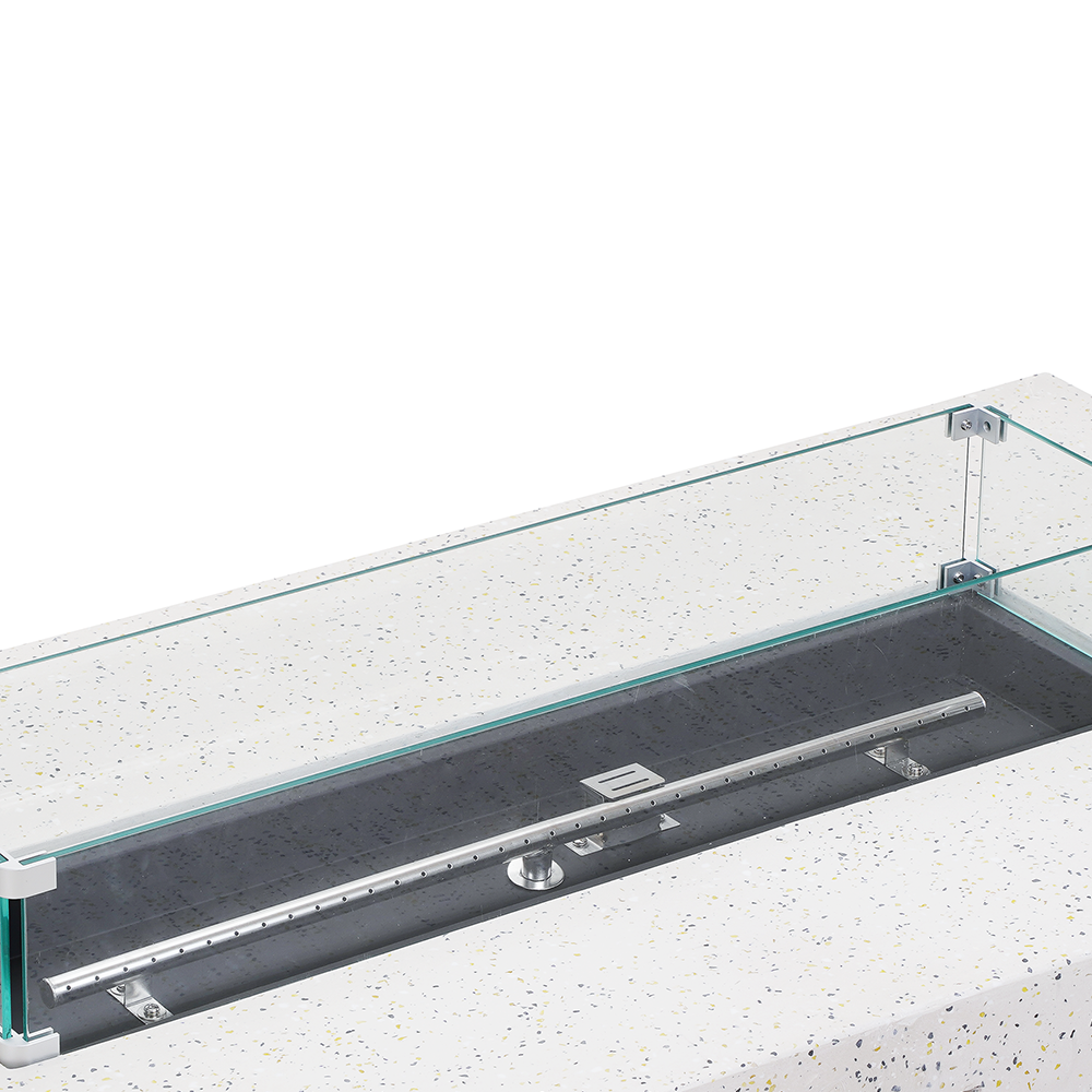 12.6'' H x 56'' W Polyresin Propane Outdoor Fire Pit Table