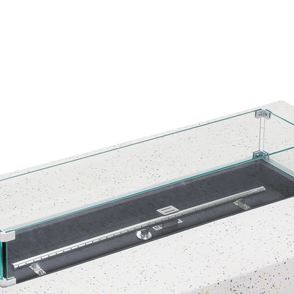 12.6'' H x 56'' W Polyresin Propane Outdoor Fire Pit Table