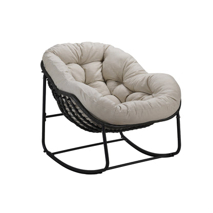 Keylli Indoor/Outdoor Metal Chair Rattan Rope Club Chairs With Upholstery