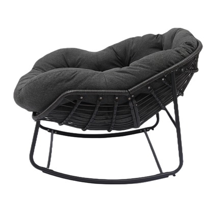 Keylli Indoor/Outdoor Metal Chair Rattan Rope Club Chairs With Upholstery