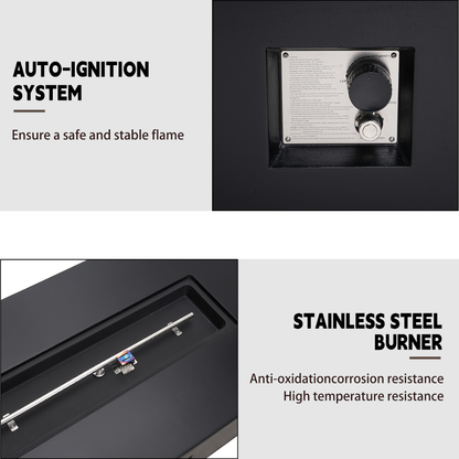 Black Terrazzo Fireplace