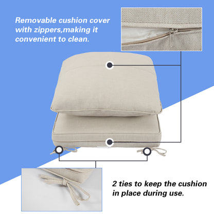 Waterproof Outdoor Cushion - Sunbrella Fabric Seat & Back Cushion, Weather Resistant