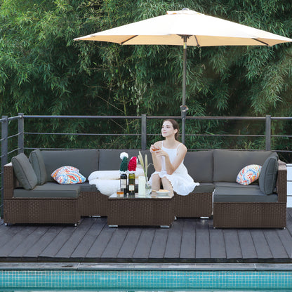 110.2'' Steel Outdoor Patio Sectional