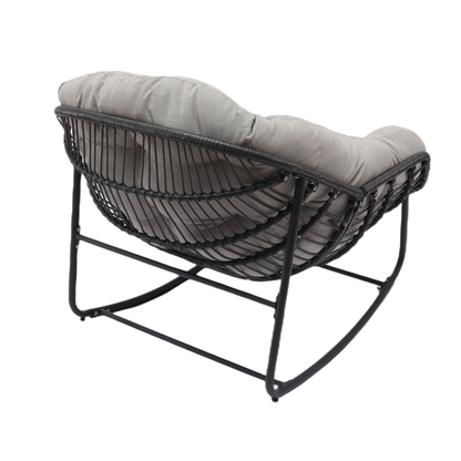 Keylli Indoor/Outdoor Metal Chair Rattan Rope Club Chairs With Upholstery