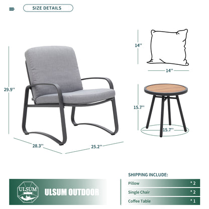 Metal 2 - Person Seating Group with Cushions