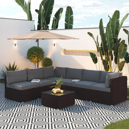 110.2'' Steel Outdoor Patio Sectional