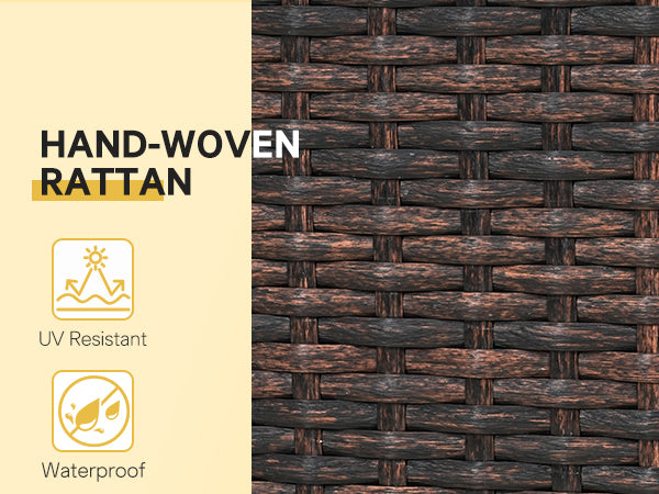 35.43''W21.26''D26.38''H Rattan Pantry Cabinet