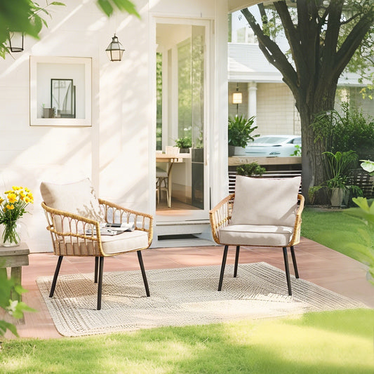 Waterproof Outdoor Cushion - Sunbrella Fabric Seat & Back Cushion, Weather Resistant