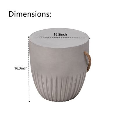 Corded Gray Cone Side Table