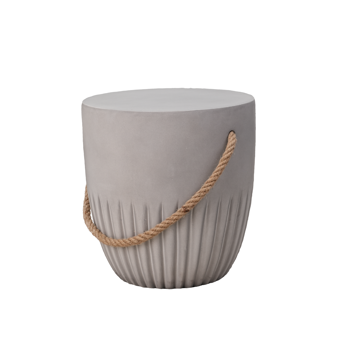Corded Gray Cone Side Table