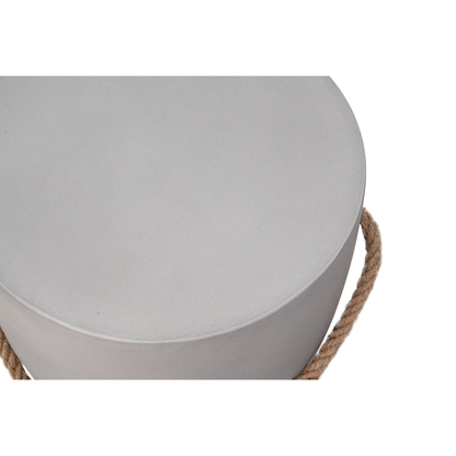 Corded Gray Cone Side Table