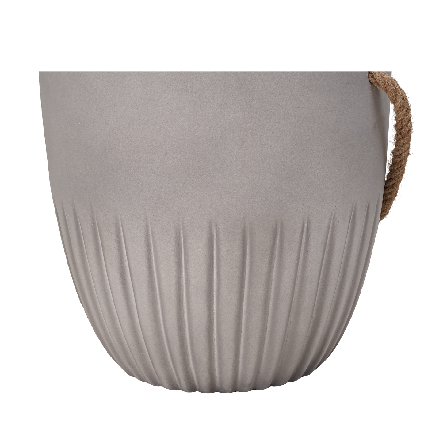 Corded Gray Cone Side Table