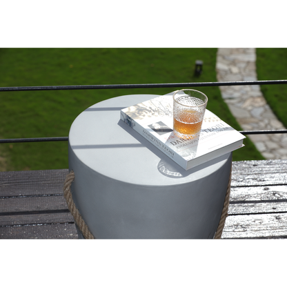 Corded Gray Cone Side Table