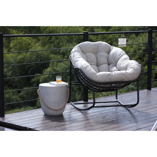 Corded Gray Cone Side Table