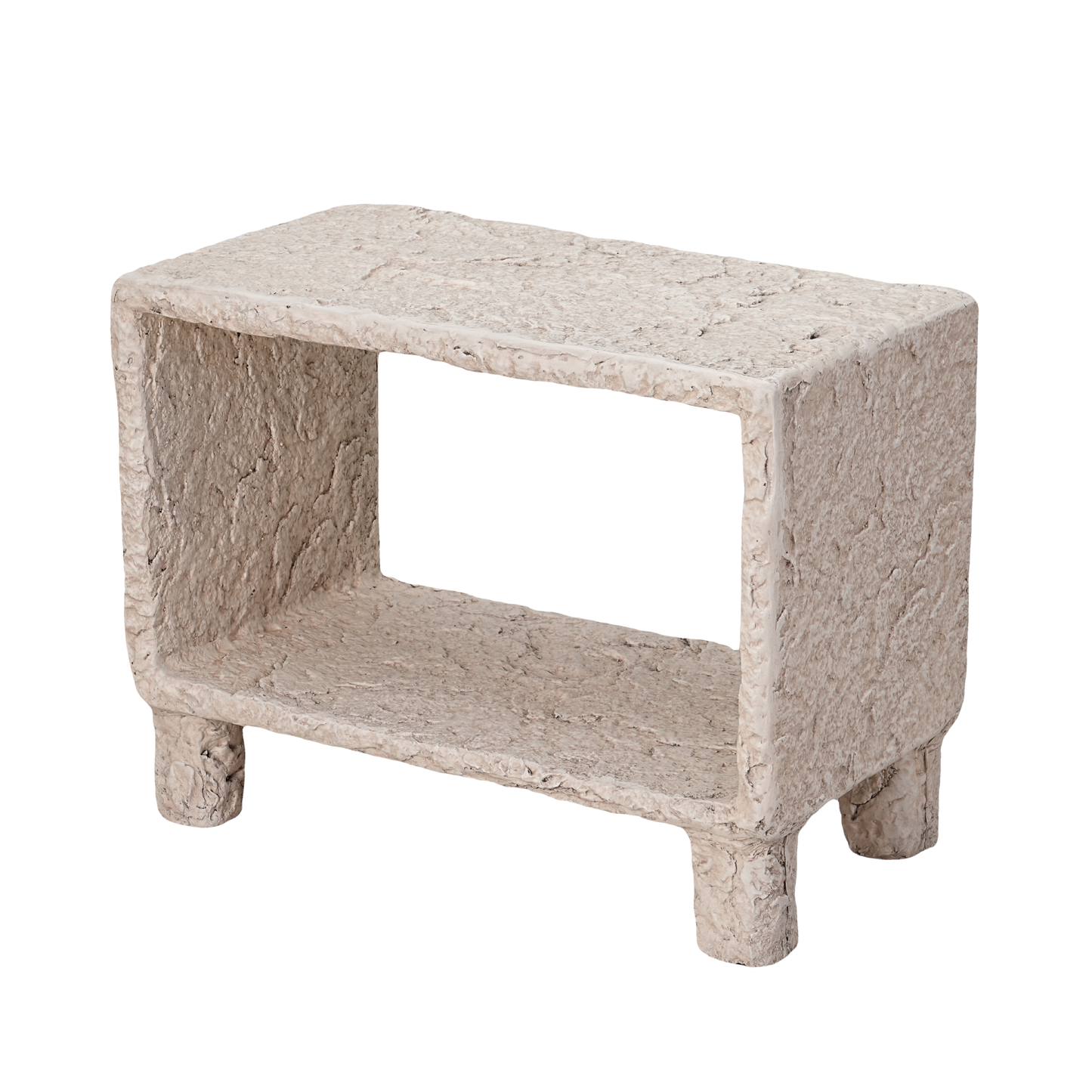 26.4" Vintage Metal Side Table with Open Storage Shelf – Industrial End Table, Sturdy for Use as Coffee Table or Nightstand