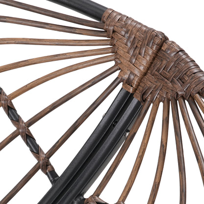 Black Iron Frame Beige Teddy Velvet Rocking Chair