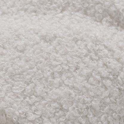 Black Iron Frame White Teddy Velvet Rocking Chair