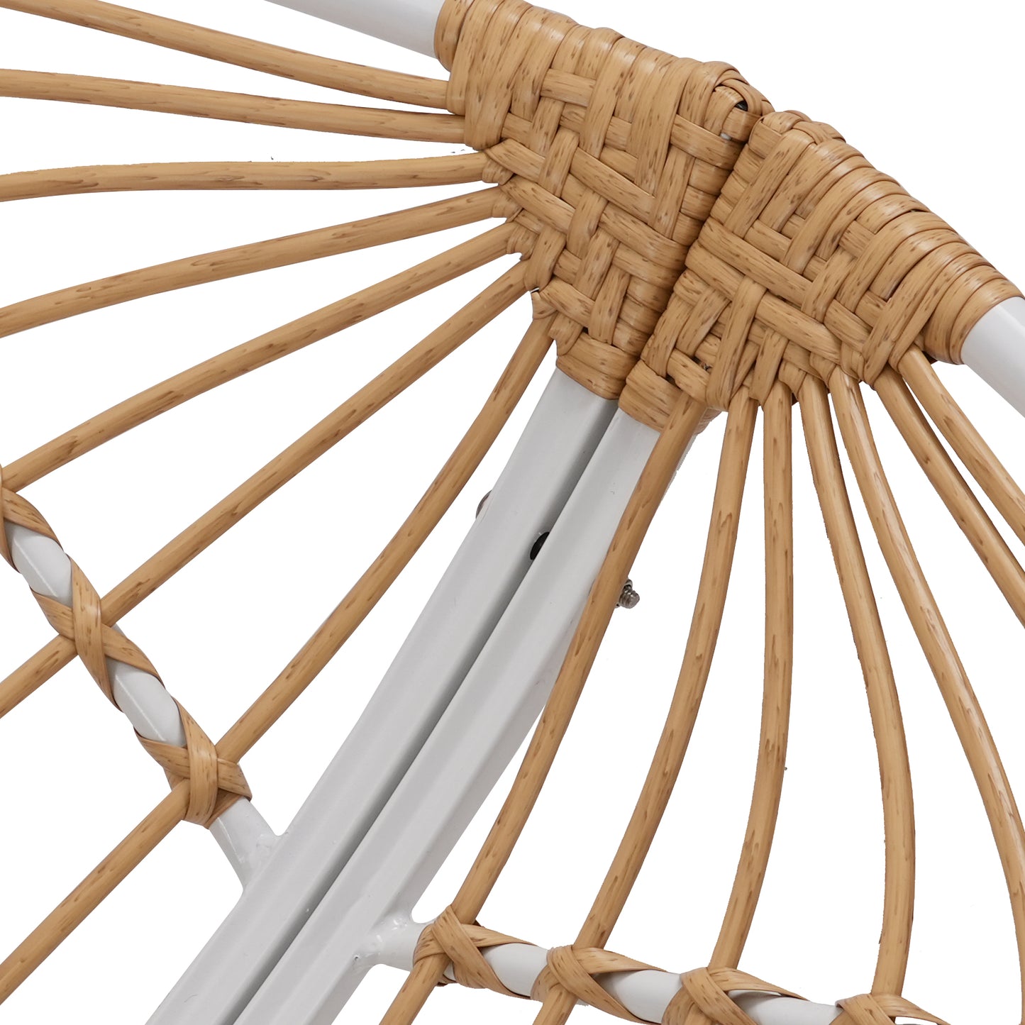 White Iron Frame White Teddy Velvet Rocking Chair