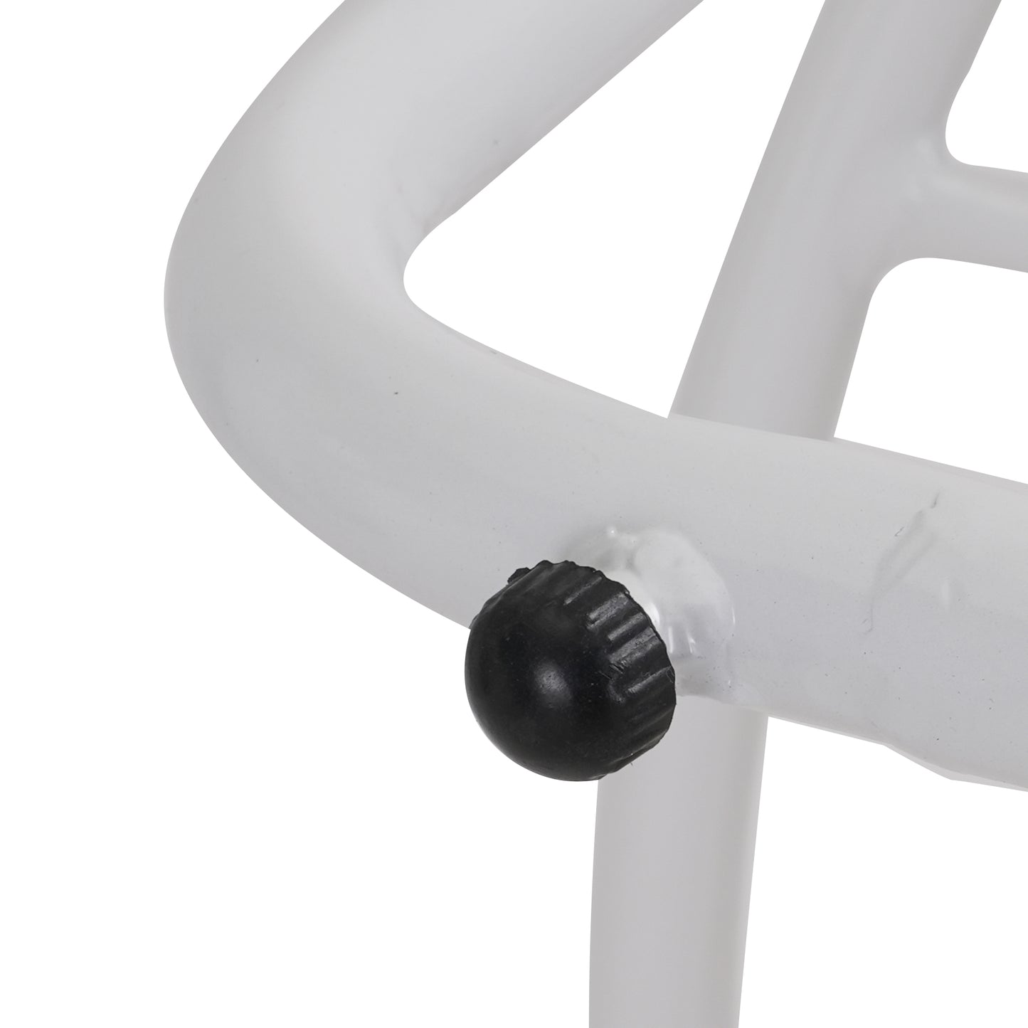 White Iron Frame White Teddy Velvet Rocking Chair