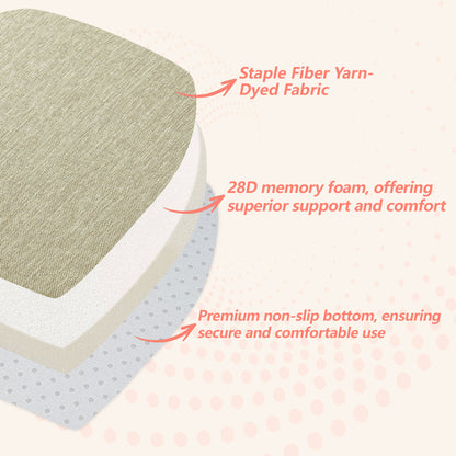 17-inch Depth Beige Trapezoidal Cushion
