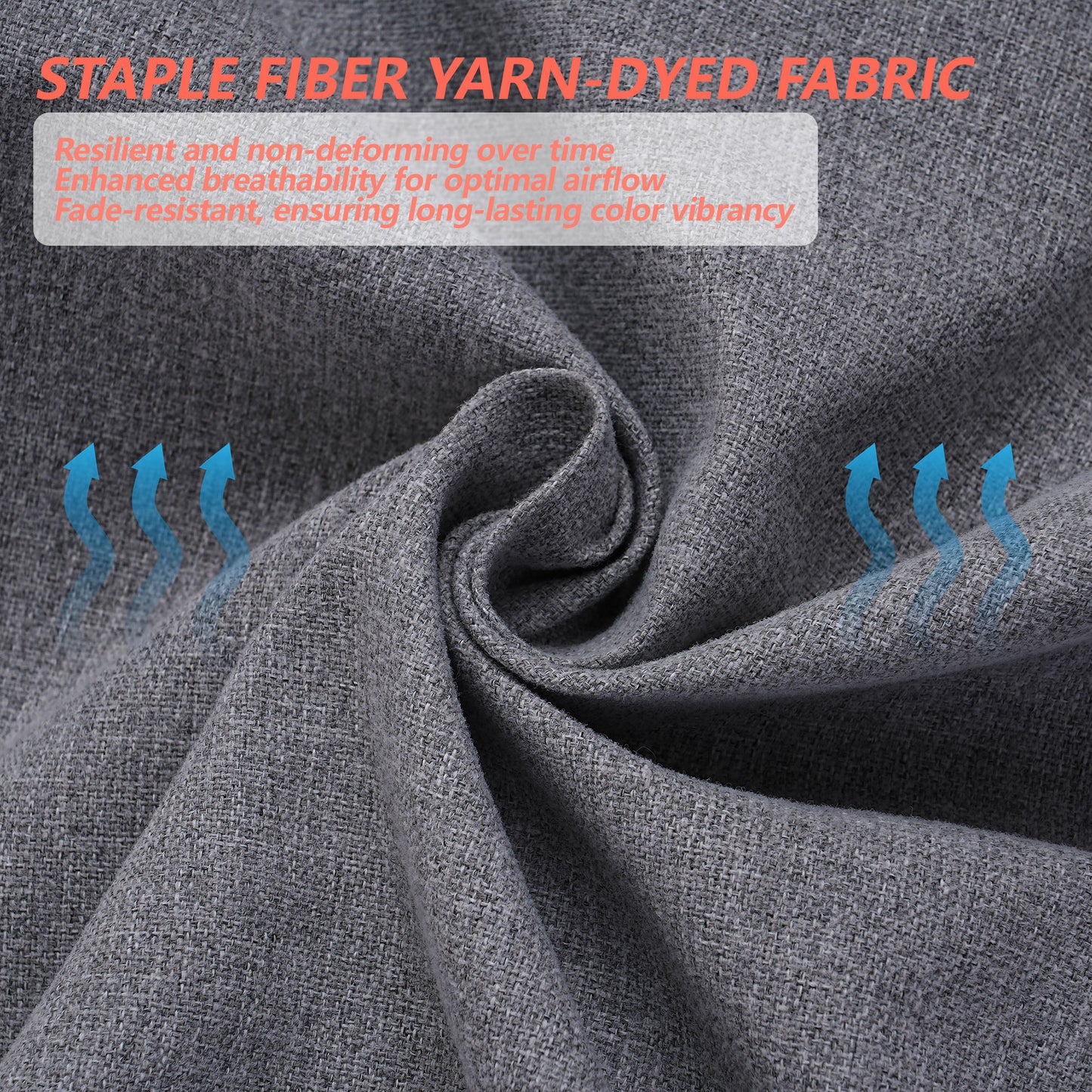 17-inch Depth Drak Gray Trapezoidal Cushion