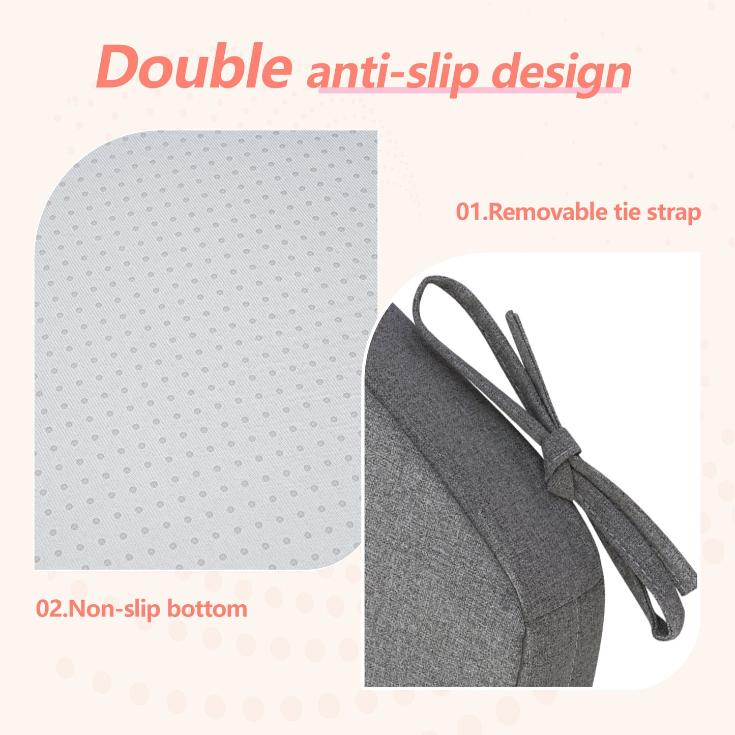 17-inch Depth Drak Gray Trapezoidal Cushion