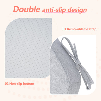 17-inch Depth Light Gray Trapezoidal Cushion