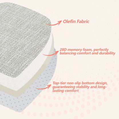 17-inch Depth Begie Trapezoidal Cushion