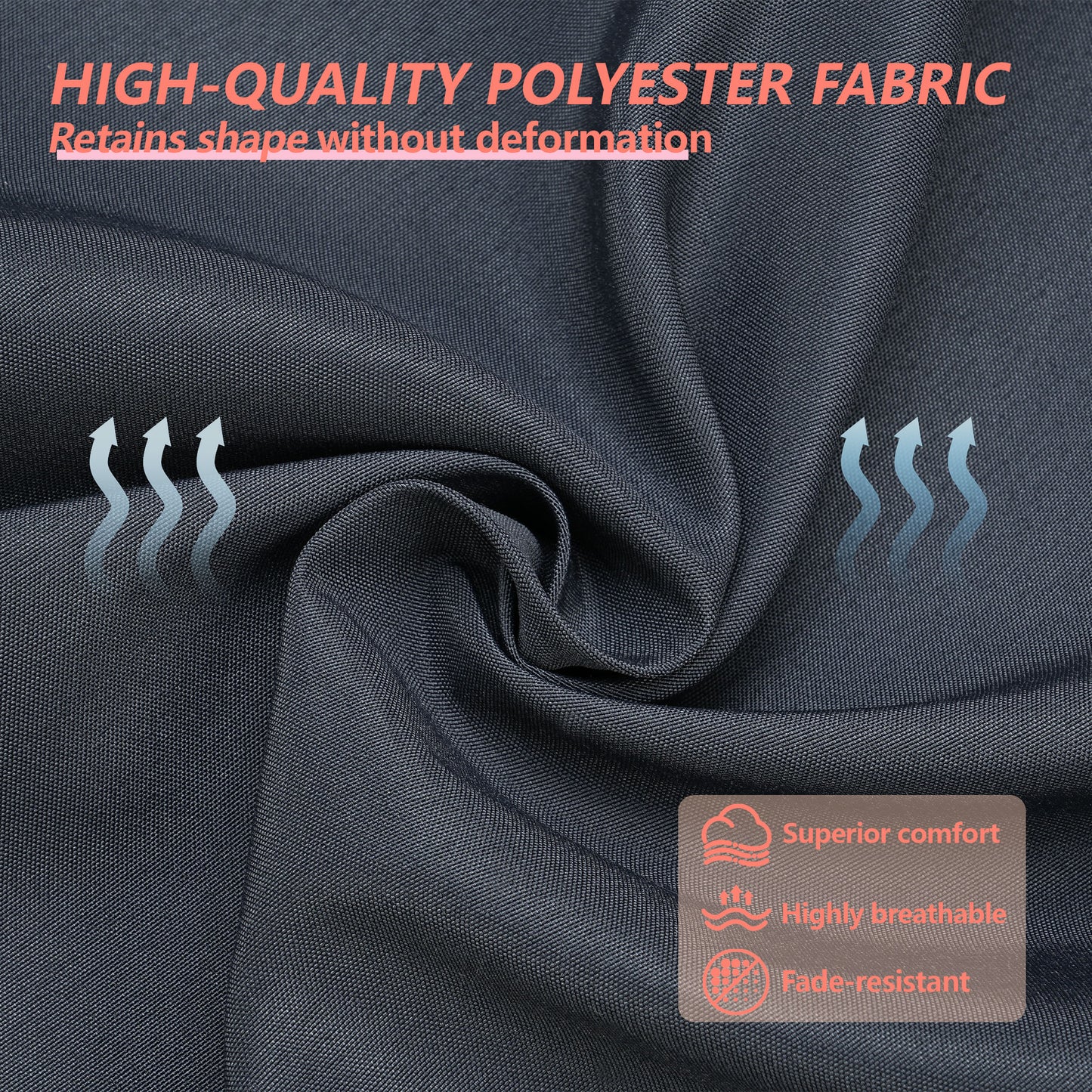 17-inch Depth Dark Gray Trapezoidal Cushion