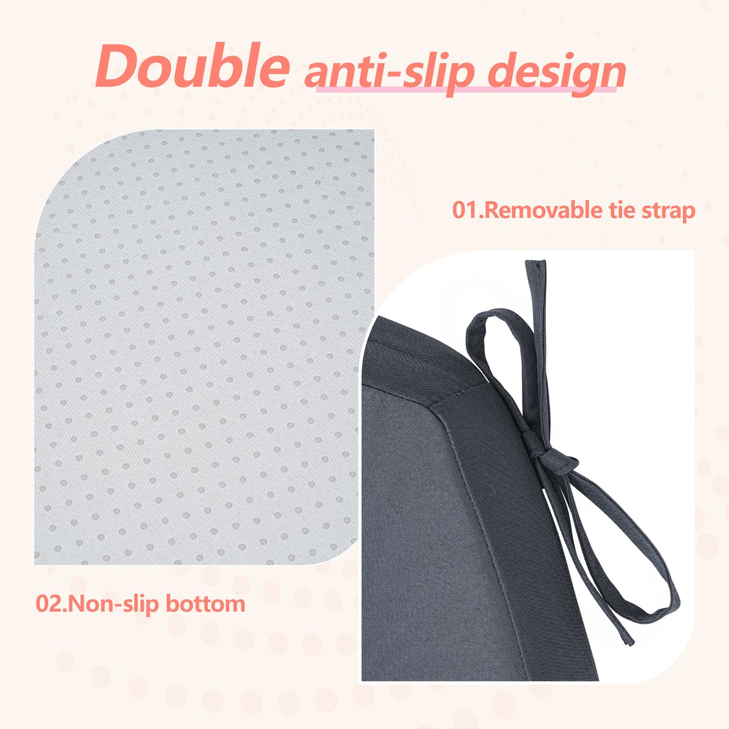 17-inch Depth Dark Gray Trapezoidal Cushion