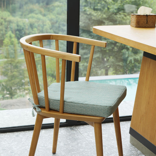 17-inch Depth Green Trapezoidal Cushion