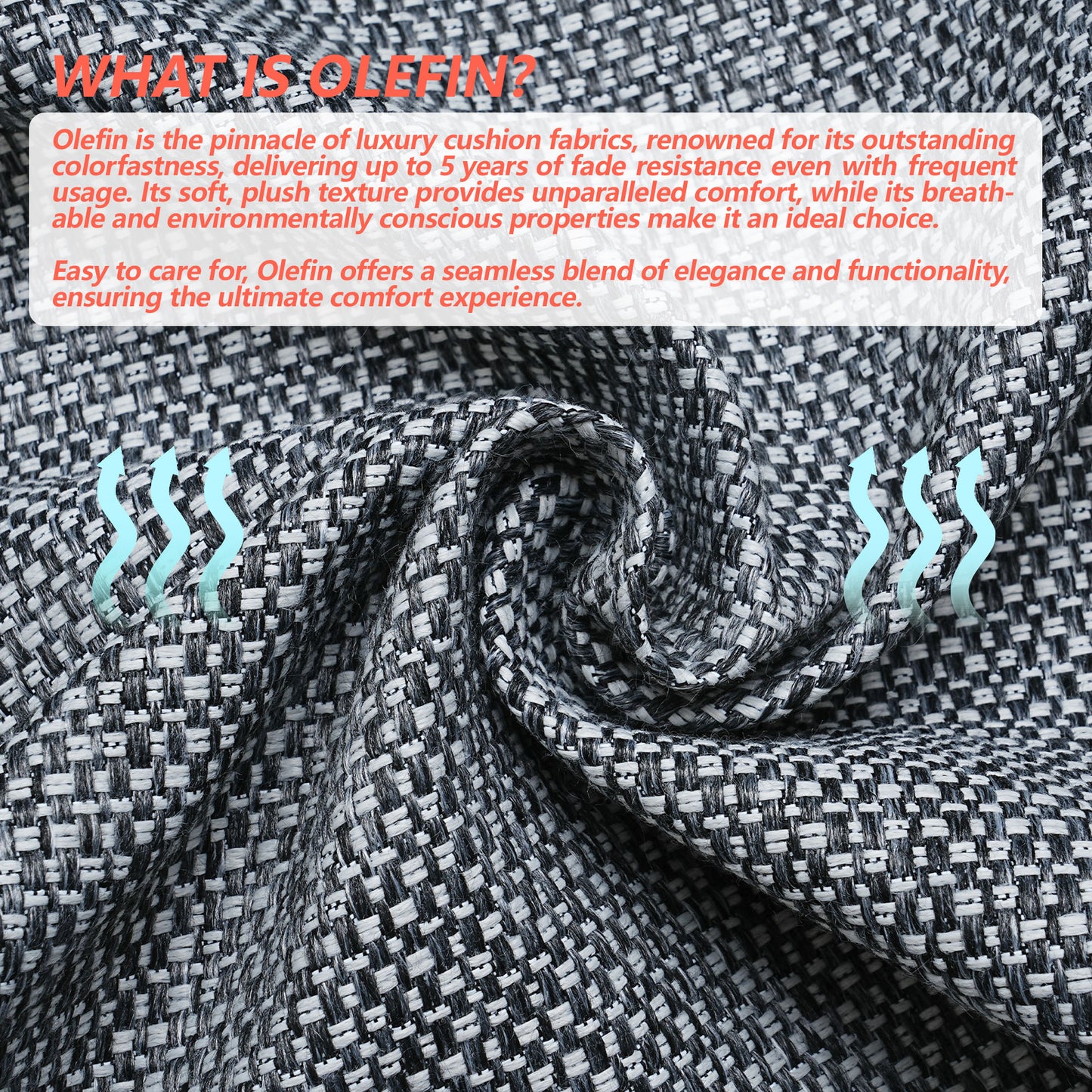 17-inch Depth Drak Gray Trapezoidal Cushion