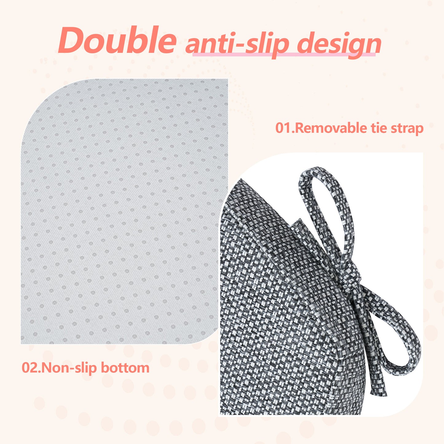 17-inch Depth Drak Gray Trapezoidal Cushion