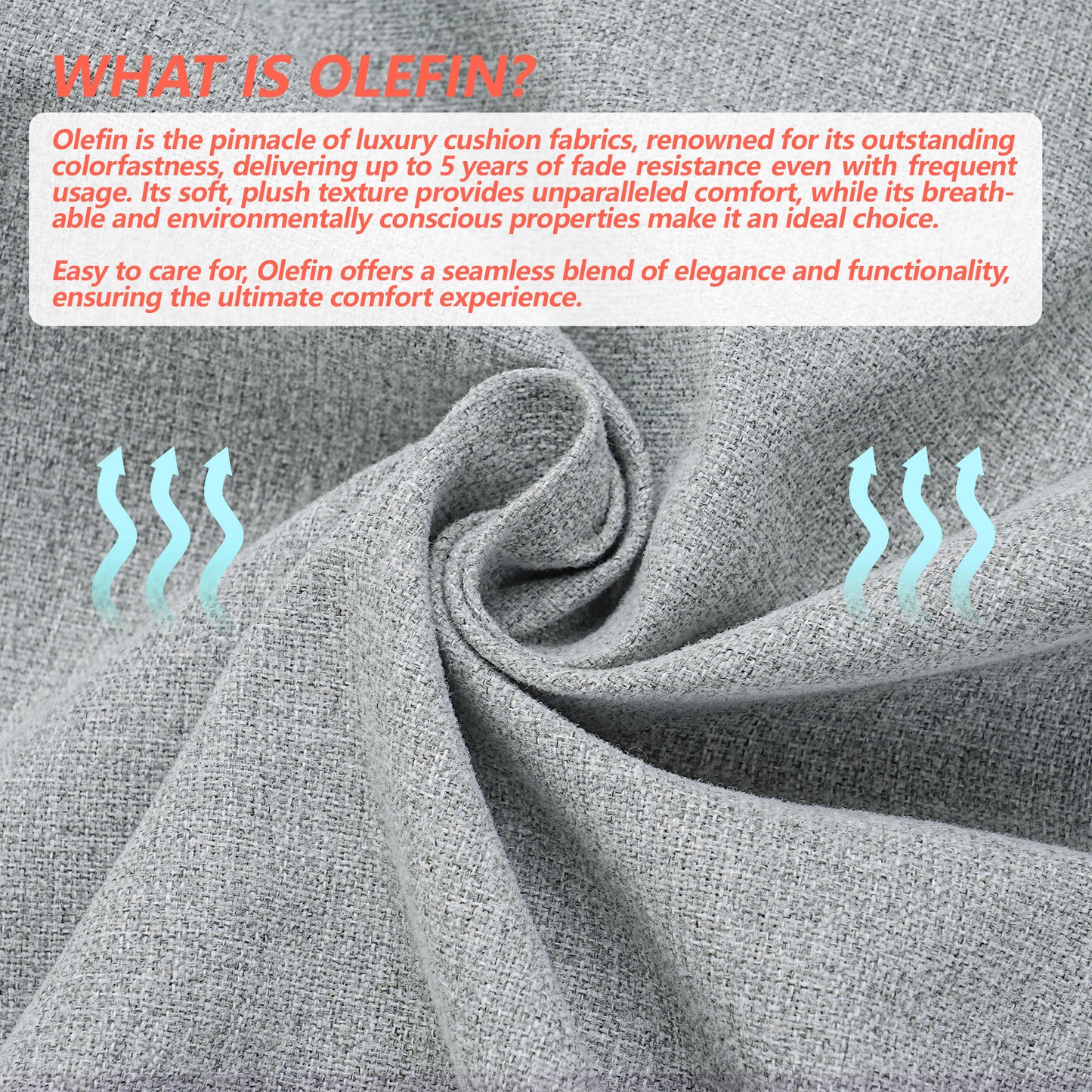 17-inch Depth Light Gray Trapezoidal Cushion