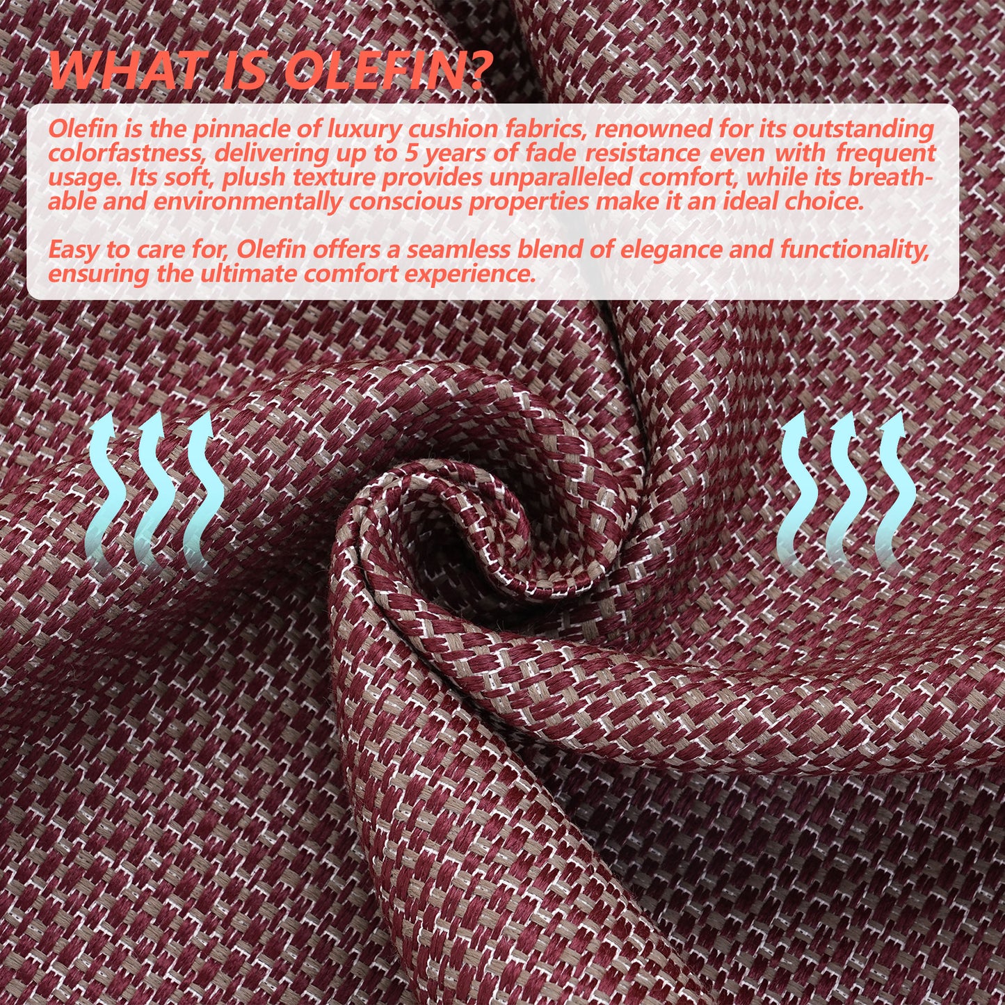 17-inch Depth Red Trapezoidal Cushion