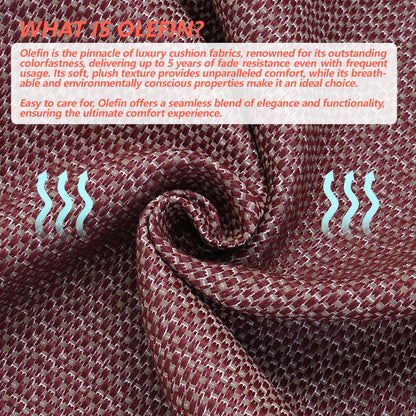 17-inch Depth Red Trapezoidal Cushion