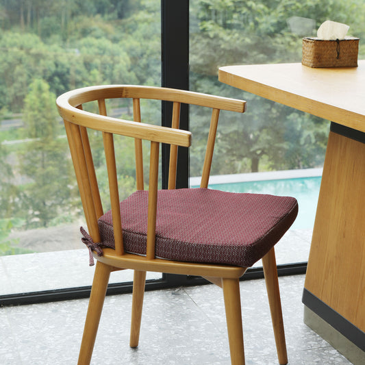 17-inch Depth Red Trapezoidal Cushion