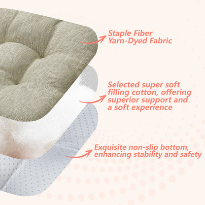 16.5-inch Depth Beige Square Cushion